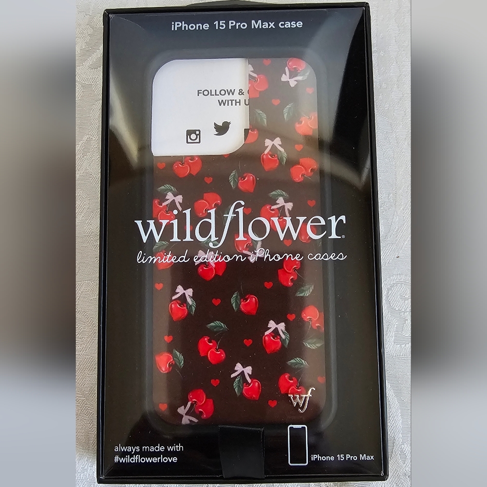 Wildflower Chocolate Cherries iPhone 15 Pro Max Case NWT